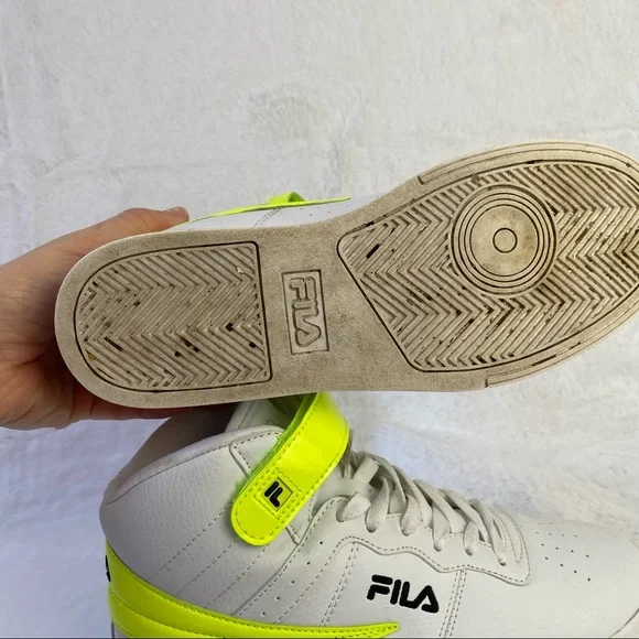 Fila Vulc Color Pop Neon Green High Top Sneakers - Picture 9 of 10